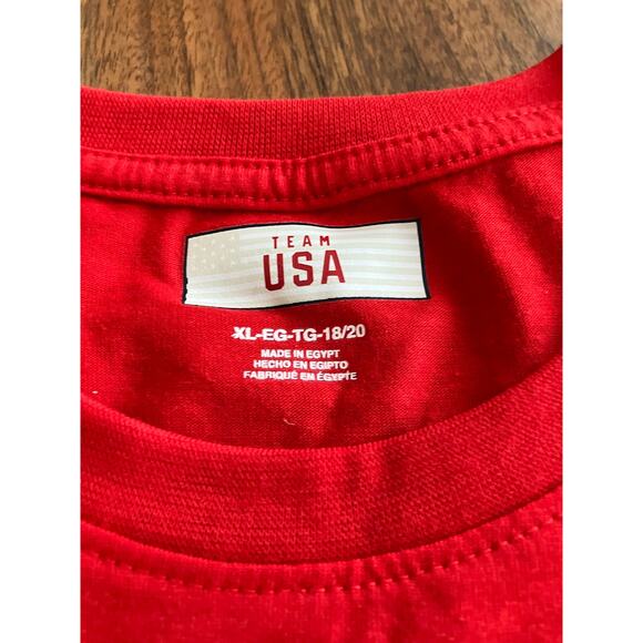 Team USA Olympic TShirt Red Short Sleeve Size XL 18/20 Official Licensed Apparel - Picture 3 of 6